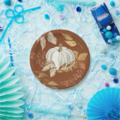 White Pumpkin-Thanksgiving laat Bord papier uit de (Feest)