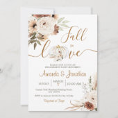 White Pumpkin Verloving Boho Floral Party Kaart (Voorkant)