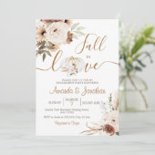 White Pumpkin Verloving Boho Floral Party Kaart (Staand voorkant)