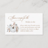 White Pumpkin Vrijgezellenfeest Deel een recept Informatiekaartje (Voorkant)