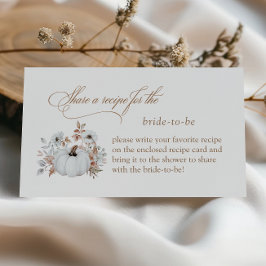 White Pumpkin Vrijgezellenfeest Deel een recept Informatiekaartje