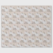 White Pumpkin Waterverf Art Pattern Cadeaupapier (Vlak)