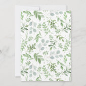 White Pumpkin Wreath Greenery Fall Wedding Kaart (Achterkant)