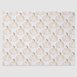 White Pumpkins Autumn Decoupage Tissuepapier