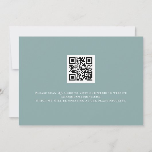 White Pumpkins Florals QR Code Wedding Save The Date (Achterkant)