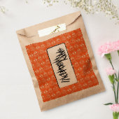 White Pumpkins Halloween Pattern Bedankzakje (Gezegeld)