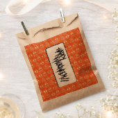 White Pumpkins Halloween Pattern Bedankzakje (Geknipt)