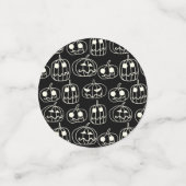 White Pumpkins Halloween Pattern Confetti (Kleine voorkant)