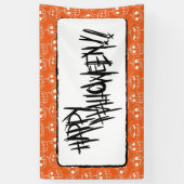 White Pumpkins Halloween Pattern Spandoek (Verticaal)