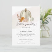 White Pumpkins Herfst Flowers, Baby shower per mai Kaart (Staand voorkant)