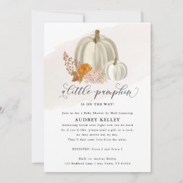 White Pumpkins Herfst Flowers, Baby shower per mai Kaart
