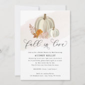 White Pumpkins Herfst Flowers, Vrijgezellenfeest p Kaart (Voorkant)