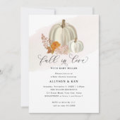 White Pumpkins Herfst in Love Baby shower Invitati Kaart (Voorkant)