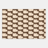 White Pumpkins Pattern Wrapping Paper Sheets (Voorkant 3)