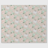 White Pumpkins Waterverf Art Pattern Cadeaupapier (Vlak)