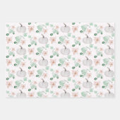 White Pumpkins Waterverf Art Pattern Inpakpapier Vel (Voorkant)