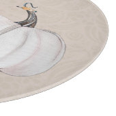 White Pumpkins Waterverf Art Pattern Snijplank (Hoek)