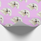 White Puppy #Maltese Cadeaupapier (Hoek)