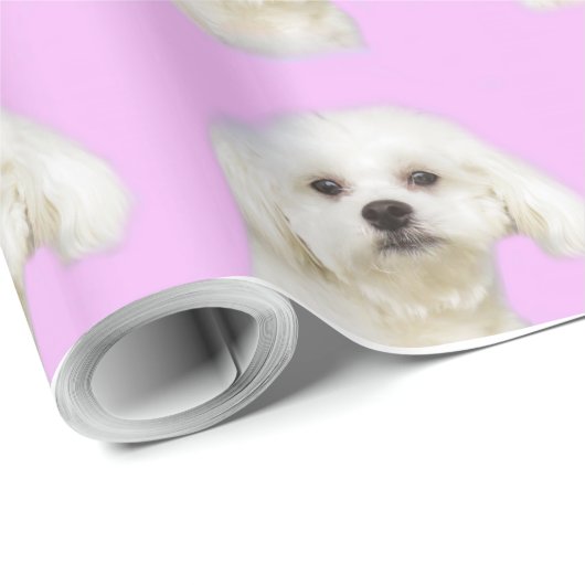 White Puppy #Maltese Cadeaupapier (Rol Hoek)