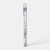 White Purple Leaf Elegant Pattern iPhone 16 Hoesje (Linkerkant)