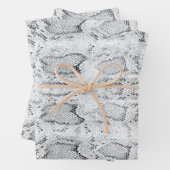 White Python Snake Skin Print Inpakpapier Vel (In situ)