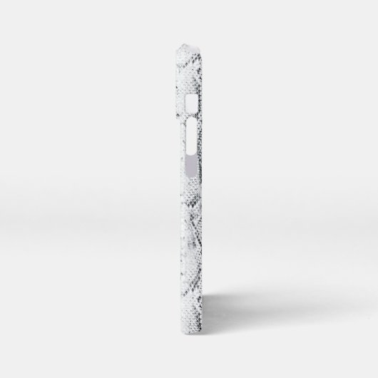 White Python Snake Skin Print iPhone Hoesje (Linkerkant)