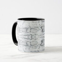 White Python Snake Skin Print Mok