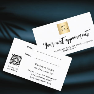White QR code business logo Kortingskaartje