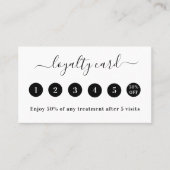 White qr code business logo loyalty card (Voorkant)