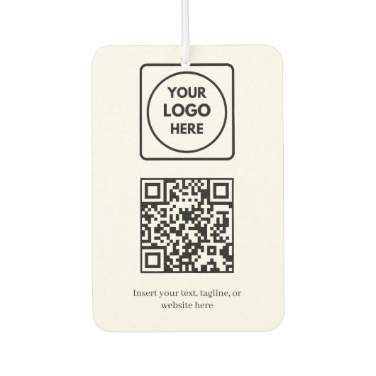 White QR Code | Simple Professional Business Luchtverfrisser (Voorkant)