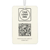 White QR Code | Simple Professional Business Luchtverfrisser (Achterkant)