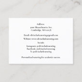 White QR Code Tutor Teacher Globe & Book Classroom Visitekaartje (Achterkant)