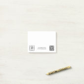 White QR | Minimalist Business Logo Design Post-it® Notes (Op bureau)