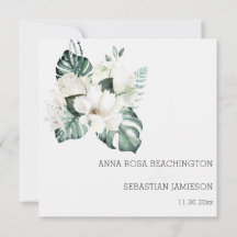 *~* White QR + RSVP Floral Bouquets AR15 Wedding
