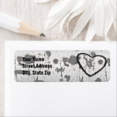 White Quaking Aspen Bark Texture Personalized Etiket (Insitu)