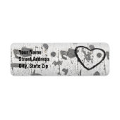 White Quaking Aspen Bark Texture Personalized Etiket (Voorkant)