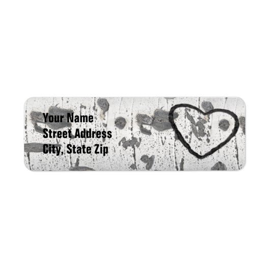 White Quaking Aspen Bark Texture Personalized Etiket (Voorkant)