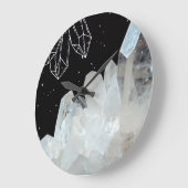 White Quartz Crystal Gemstone Geode Natural Stone Grote Klok (Hoek)