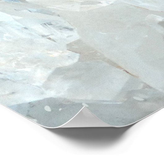 White Quartz Crystal Gemstone Geode Natural Stone Poster (Hoek)