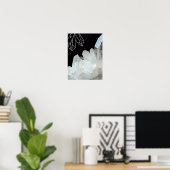 White Quartz Crystal Gemstone Geode Natural Stone Poster (Thuiskantoor)