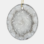 White Quartz Crystal Gemstone Geode Printed  Keramisch Ornament (Links)