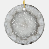 White Quartz Crystal Gemstone Geode Printed  Keramisch Ornament (Achterkant)