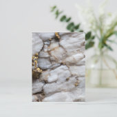 White Quartz met Gold Veining Briefkaart (Staand voorkant)