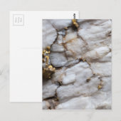 White Quartz met Gold Veining Briefkaart (Voorkant / Achterkant)
