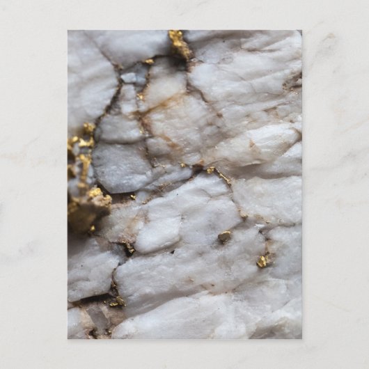 White Quartz met Gold Veining Briefkaart (Voorkant)