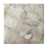 White Quartz Print Backsplash Ceramic Tegel Tegeltje (Voorkant)