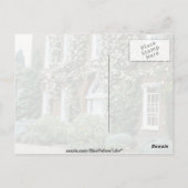 White Queen Anne House met klimmend Roos Cecile B Briefkaart (Achterkant)