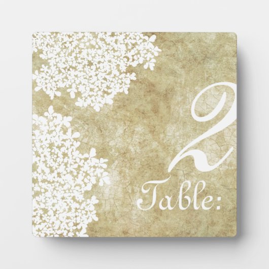 White Queen Annes Lace Table Number Fotoplaat (Voorkant)