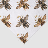 White Queen Bee Tissue Paper Tissuepapier (Detail)