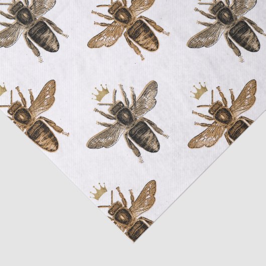 White Queen Bee Tissue Paper Tissuepapier (Detail)